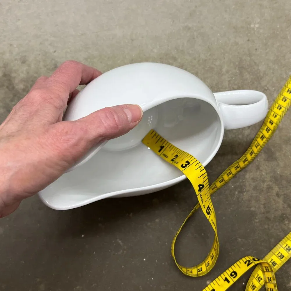 Crate&Barrel White Porcelain Gravy Boat and Saucer